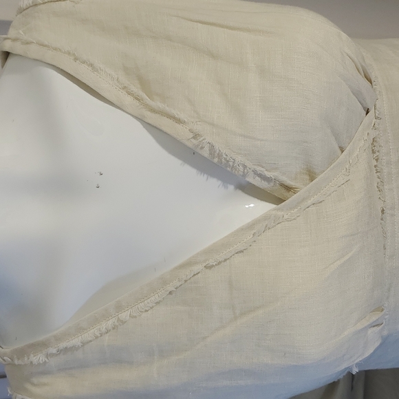 TALBOTS Beige Linen Sleeveless Sheath Surplice Dress-NWOT-Sz 2 - Picture 2 of 2